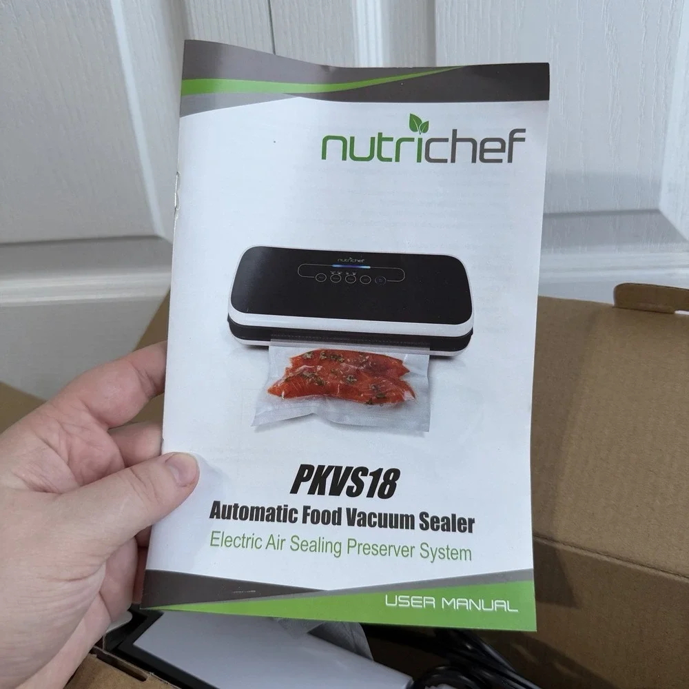 Nutrichef PKVS18 Automatic Food Vacuum Sealer + Bags Cottage Freezer Meals Gifts